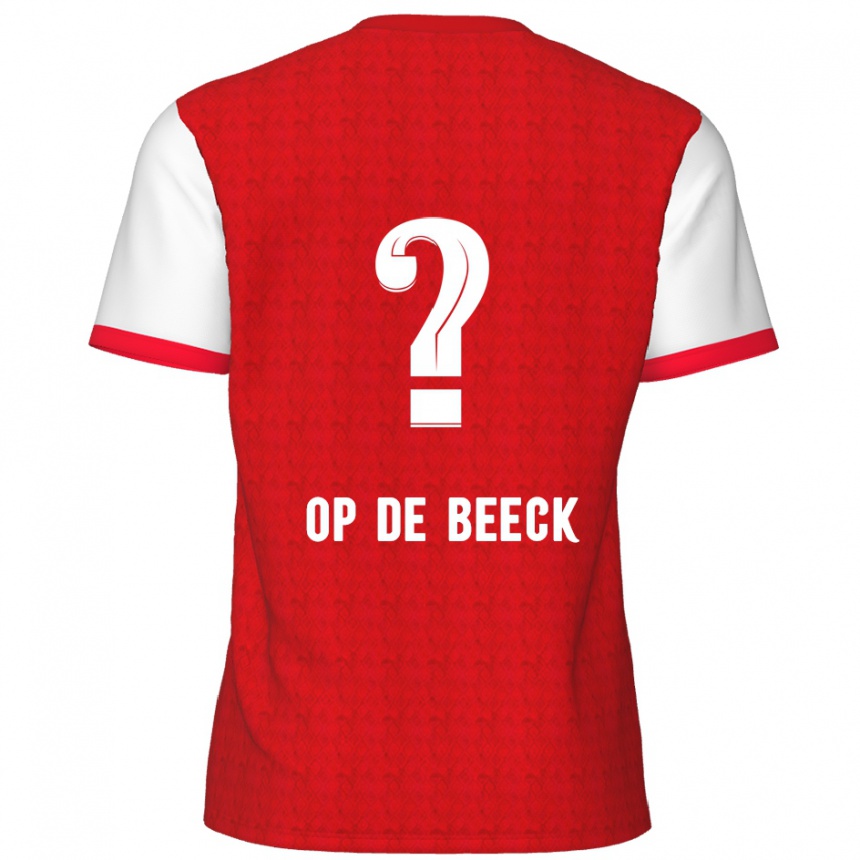 Kids Football Gregg Op De Beeck #0 Red White Home Jersey 2024/25 T-Shirt Canada