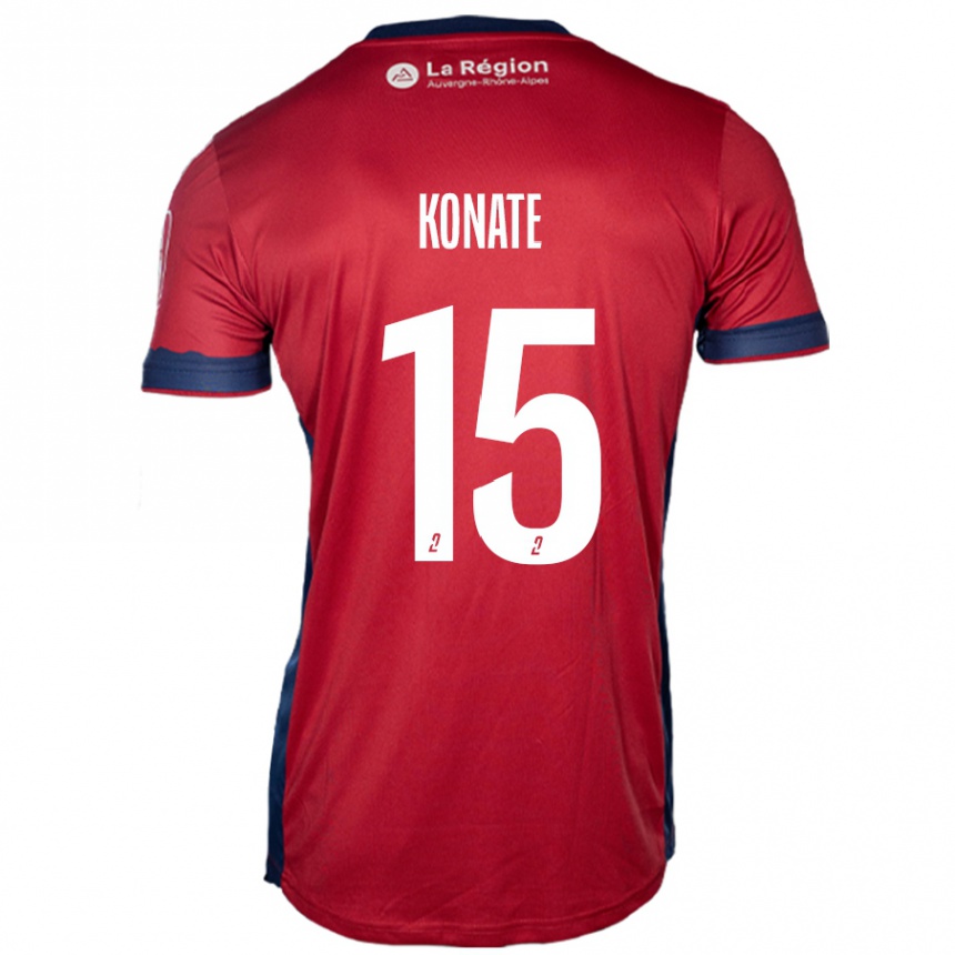 Kids Football Cheick Oumar Konaté #15 Light Burgundy Home Jersey 2024/25 T-Shirt Canada