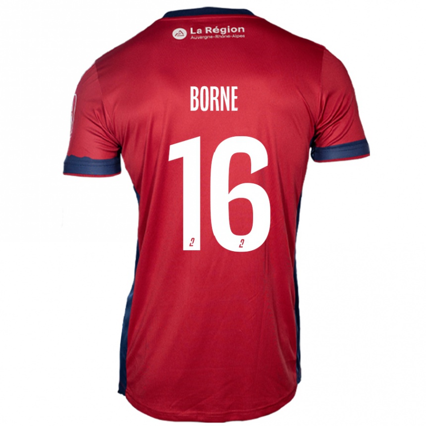 Kids Football Théo Borne #16 Light Burgundy Home Jersey 2024/25 T-Shirt Canada