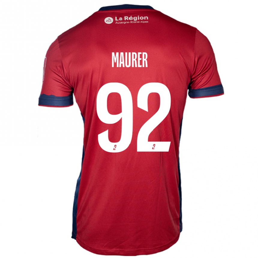 Enfant Football Maillot Aïman Maurer #92 Bordeaux Clair Tenues Domicile 2024/25 Canada