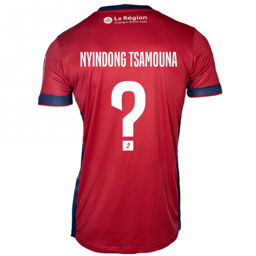 Kids Football Jean Nyindong Tsamouna #0 Light Burgundy Home Jersey 2024/25 T-Shirt Canada