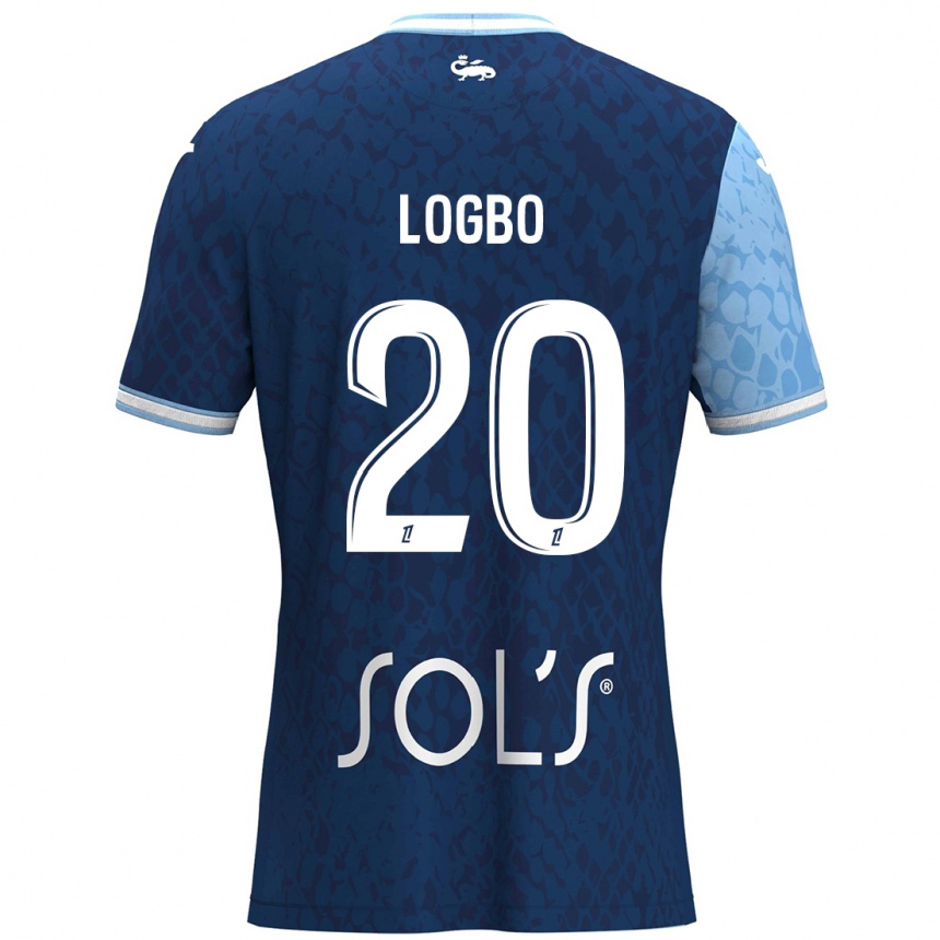 Kids Football Andy Logbo #20 Sky Blue Dark Blue Home Jersey 2024/25 T-Shirt Canada