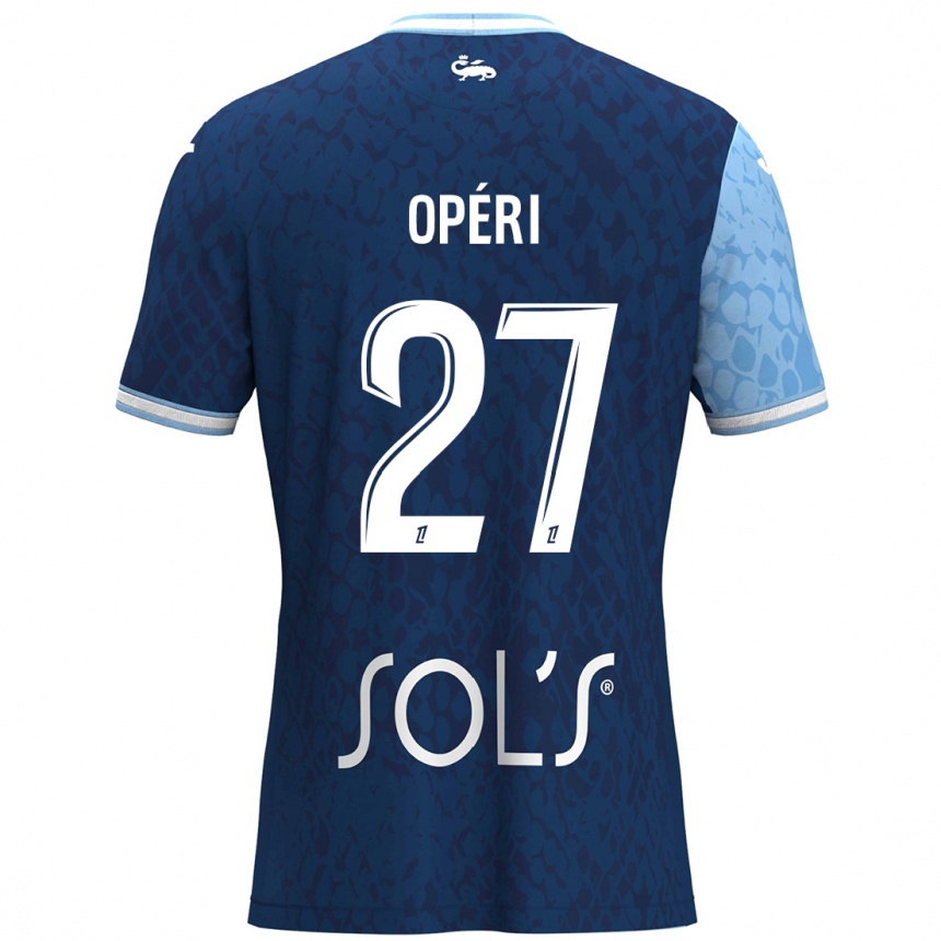 Kids Football Christopher Operi #27 Sky Blue Dark Blue Home Jersey 2024/25 T-Shirt Canada