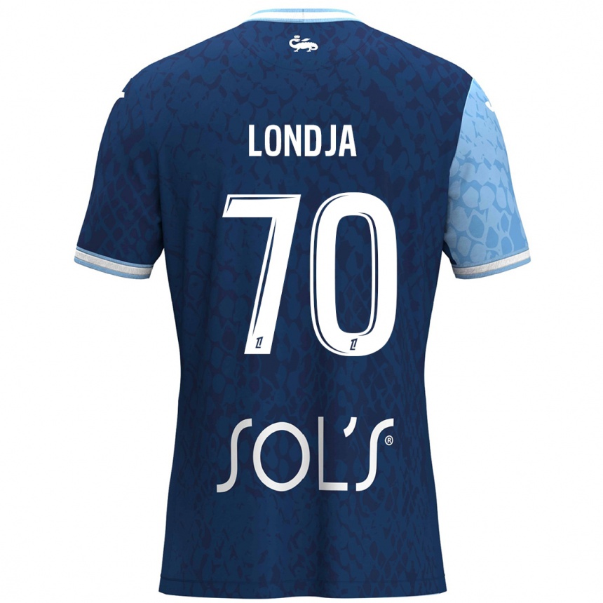 Kids Football Ruben Londja #70 Sky Blue Dark Blue Home Jersey 2024/25 T-Shirt Canada