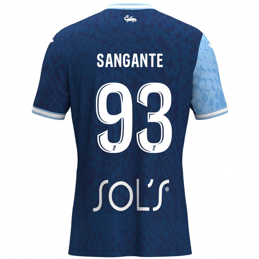 Kids Football Arouna Sangante #93 Sky Blue Dark Blue Home Jersey 2024/25 T-Shirt Canada