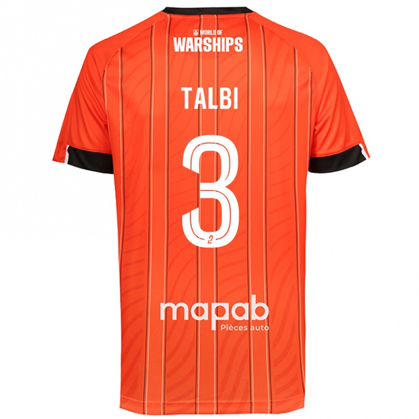 Kids Football Montassar Talbi #3 Orange Home Jersey 2024/25 T-Shirt Canada