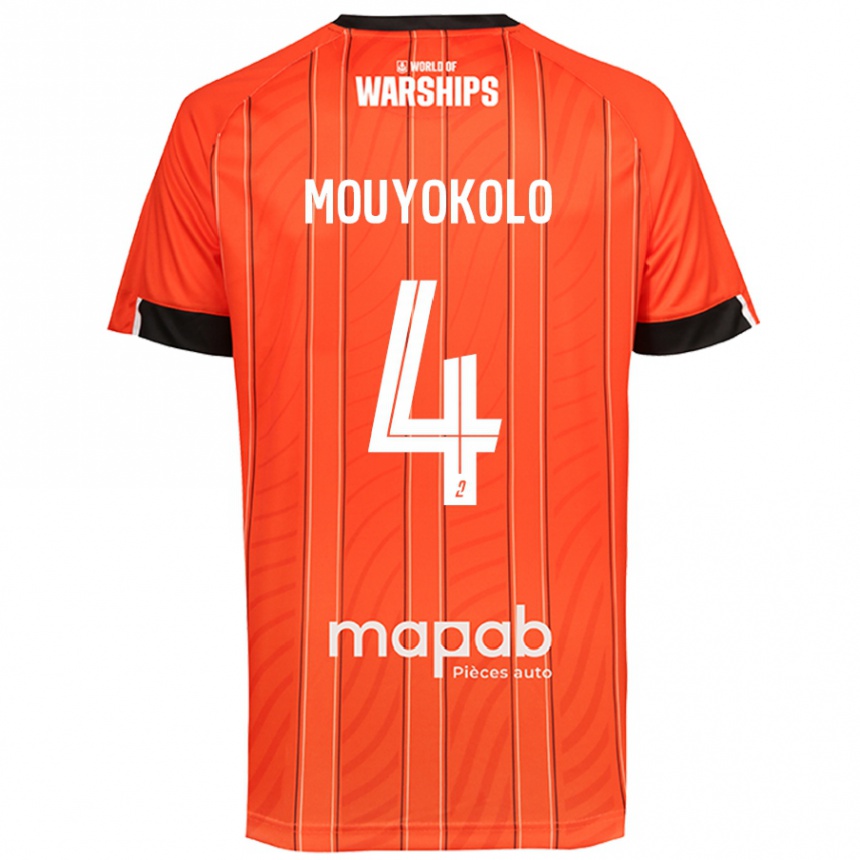 Kids Football Loris Mouyokolo #4 Orange Home Jersey 2024/25 T-Shirt Canada