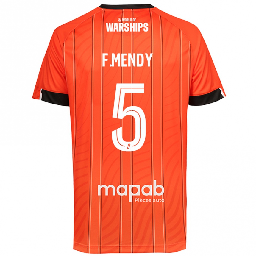 Kids Football Formose Mendy #5 Orange Home Jersey 2024/25 T-Shirt Canada