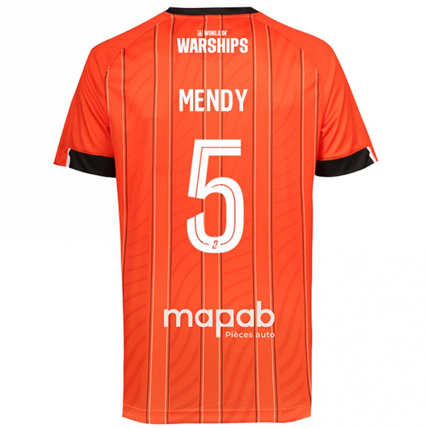 Kids Football Benjamin Mendy #5 Orange Home Jersey 2024/25 T-Shirt Canada