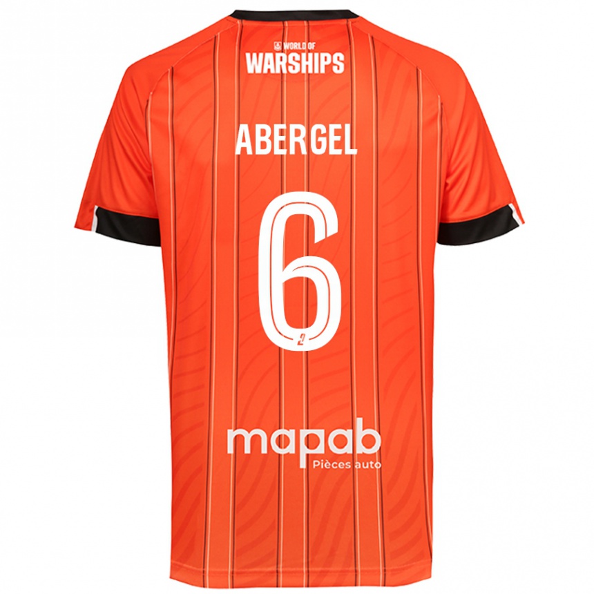 Kids Football Laurent Abergel #6 Orange Home Jersey 2024/25 T-Shirt Canada