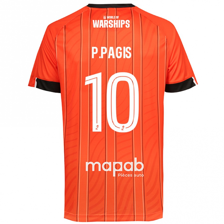 Kids Football Pablo Pagis #10 Orange Home Jersey 2024/25 T-Shirt Canada