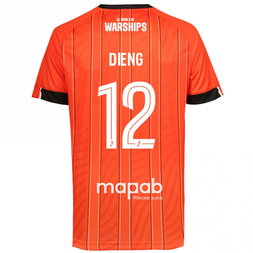 Kids Football Bamba Dieng #12 Orange Home Jersey 2024/25 T-Shirt Canada