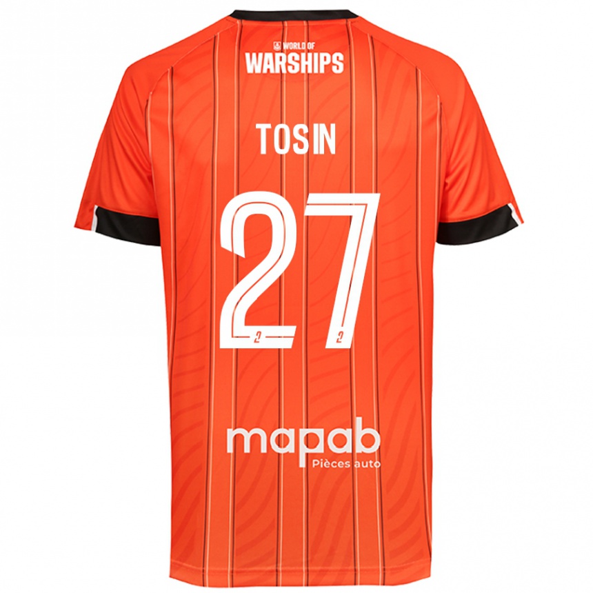 Kids Football Aiyegun Tosin #27 Orange Home Jersey 2024/25 T-Shirt Canada