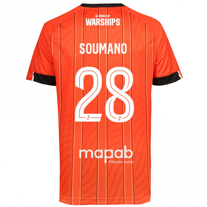 Kids Football Sambou Soumano #28 Orange Home Jersey 2024/25 T-Shirt Canada