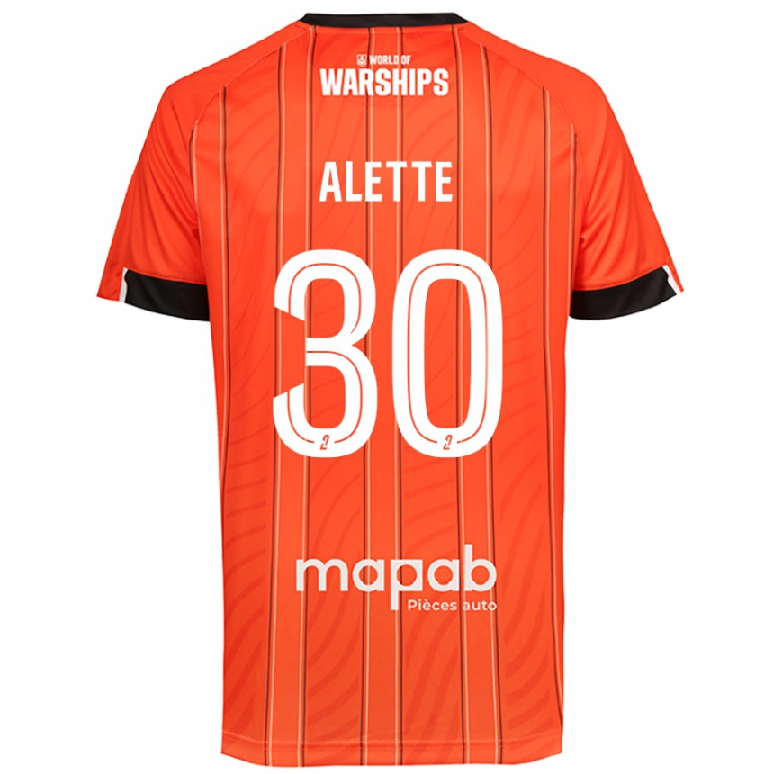 Kids Football Gaël Alette #30 Orange Home Jersey 2024/25 T-Shirt Canada