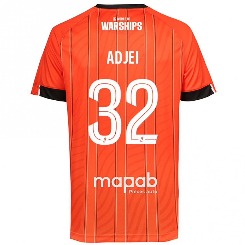 Kids Football Nathaniel Adjei #32 Orange Home Jersey 2024/25 T-Shirt Canada