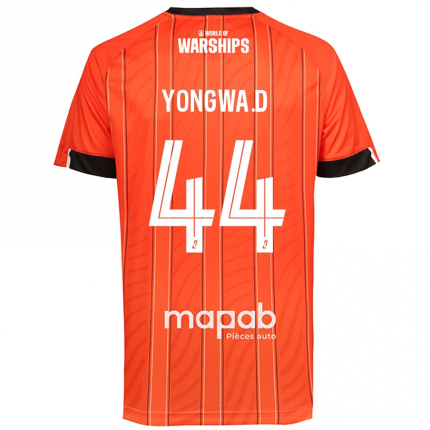 Kids Football Darlin Yongwa #44 Orange Home Jersey 2024/25 T-Shirt Canada