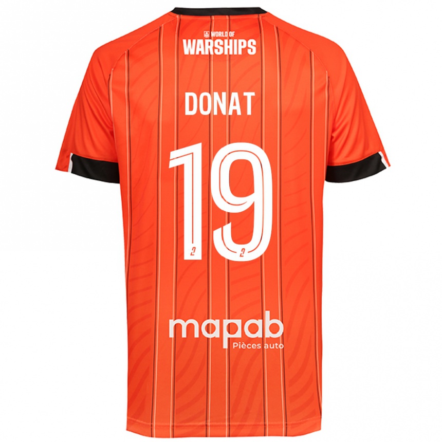 Kids Football Noa Donat #19 Orange Home Jersey 2024/25 T-Shirt Canada