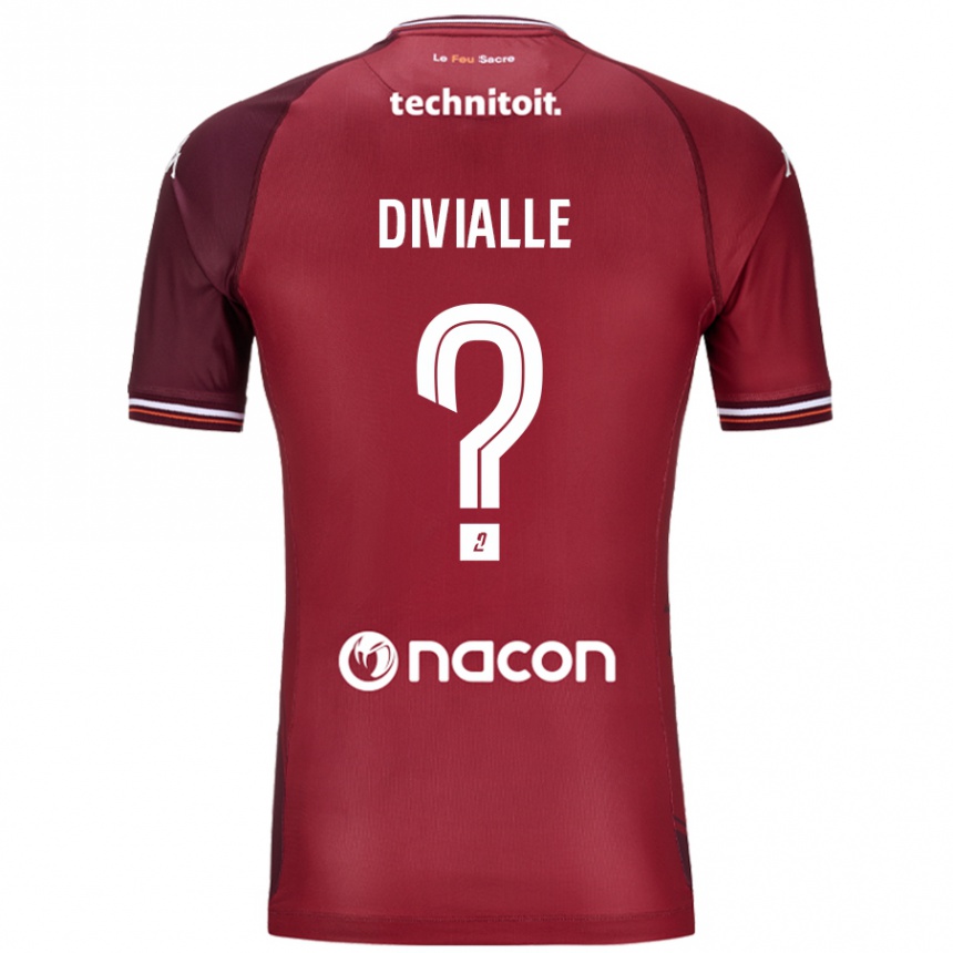 Enfant Football Maillot Charles Divialle #0 Rouge Grenade Tenues Domicile 2024/25 Canada