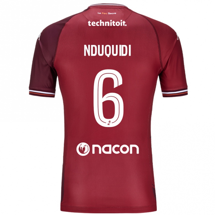 Enfant Football Maillot Joseph Nduquidi #6 Rouge Grenade Tenues Domicile 2024/25 Canada