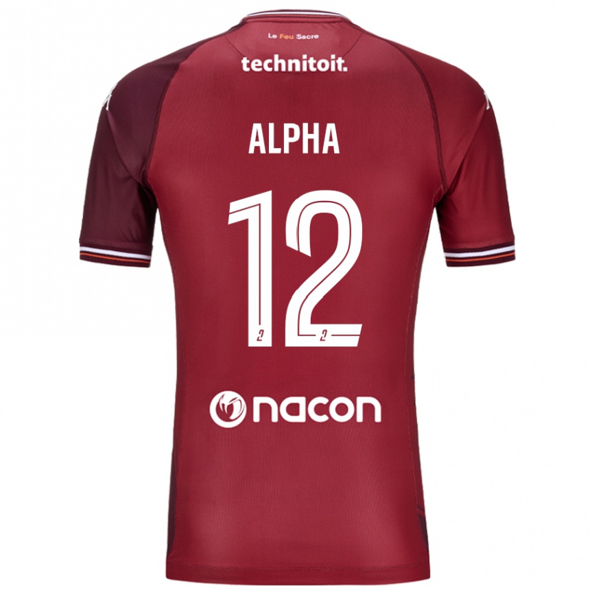 Enfant Football Maillot Alpha Touré #12 Rouge Grenade Tenues Domicile 2024/25 Canada