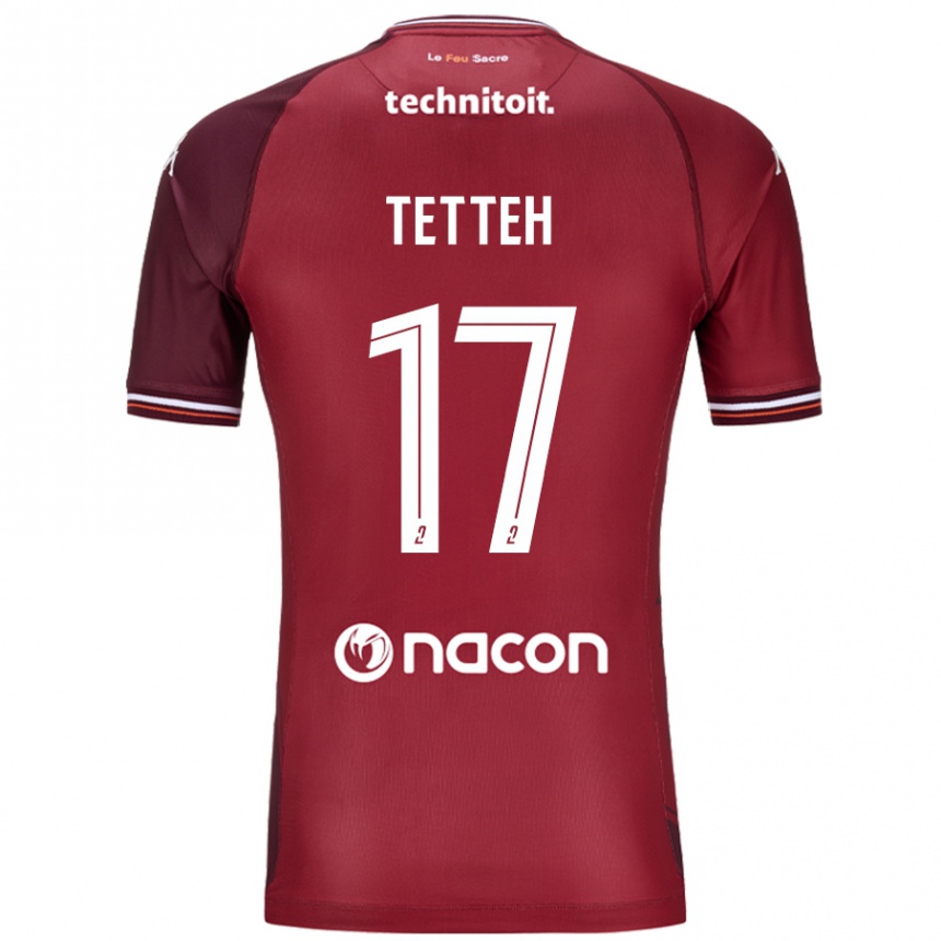 Enfant Football Maillot Benjamin Tetteh #17 Rouge Grenade Tenues Domicile 2024/25 Canada