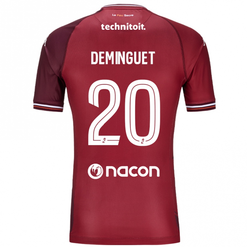 Enfant Football Maillot Jessy Deminguet #20 Rouge Grenade Tenues Domicile 2024/25 Canada