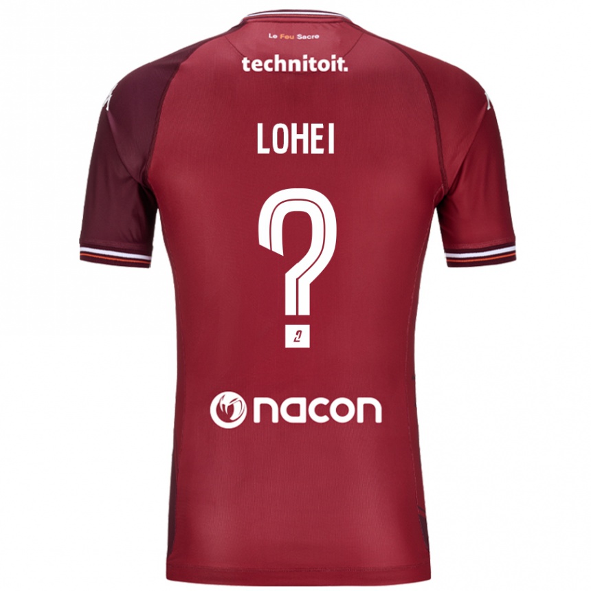 Enfant Football Maillot Fabio Lohei #0 Rouge Grenade Tenues Domicile 2024/25 Canada