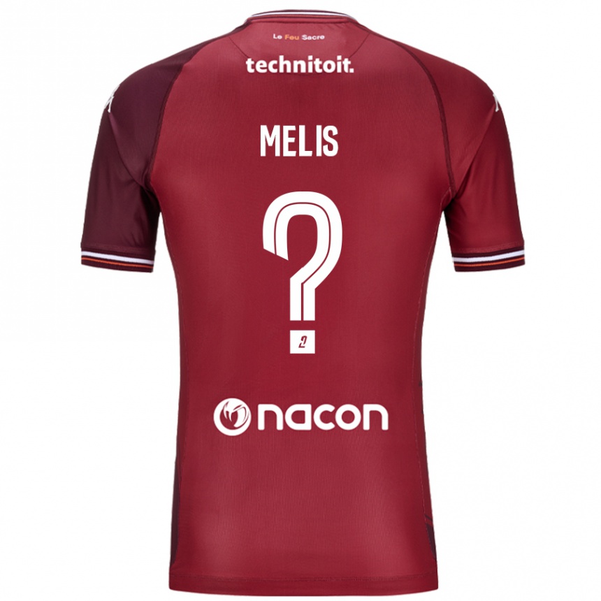 Enfant Football Maillot Antonin Melis #0 Rouge Grenade Tenues Domicile 2024/25 Canada