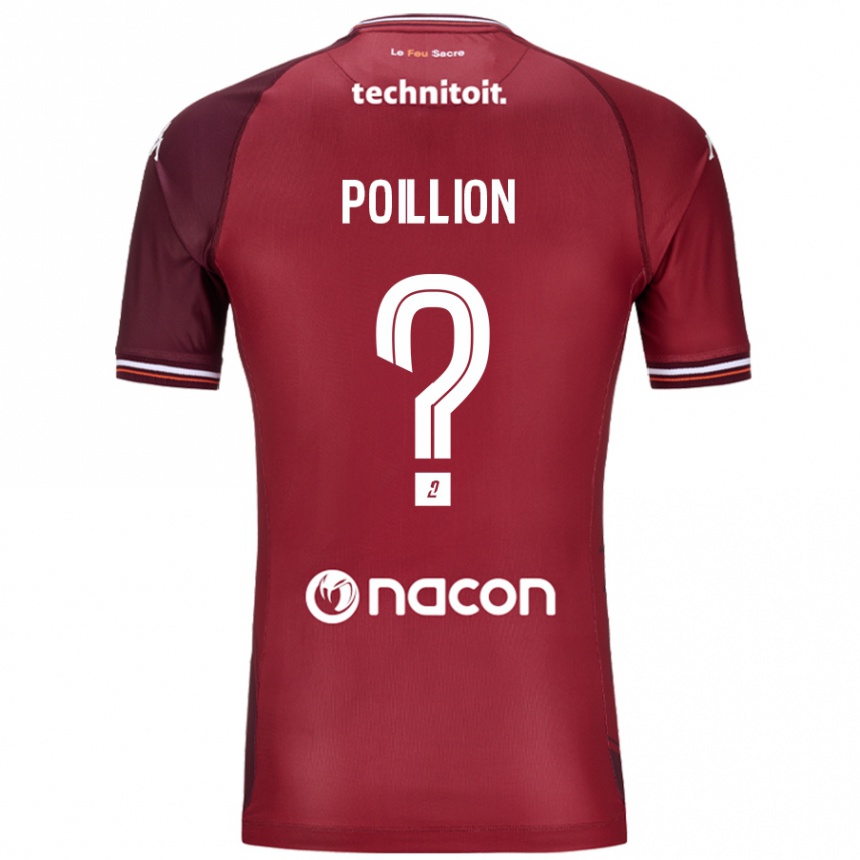 Enfant Football Maillot Noé Poillion #0 Rouge Grenade Tenues Domicile 2024/25 Canada