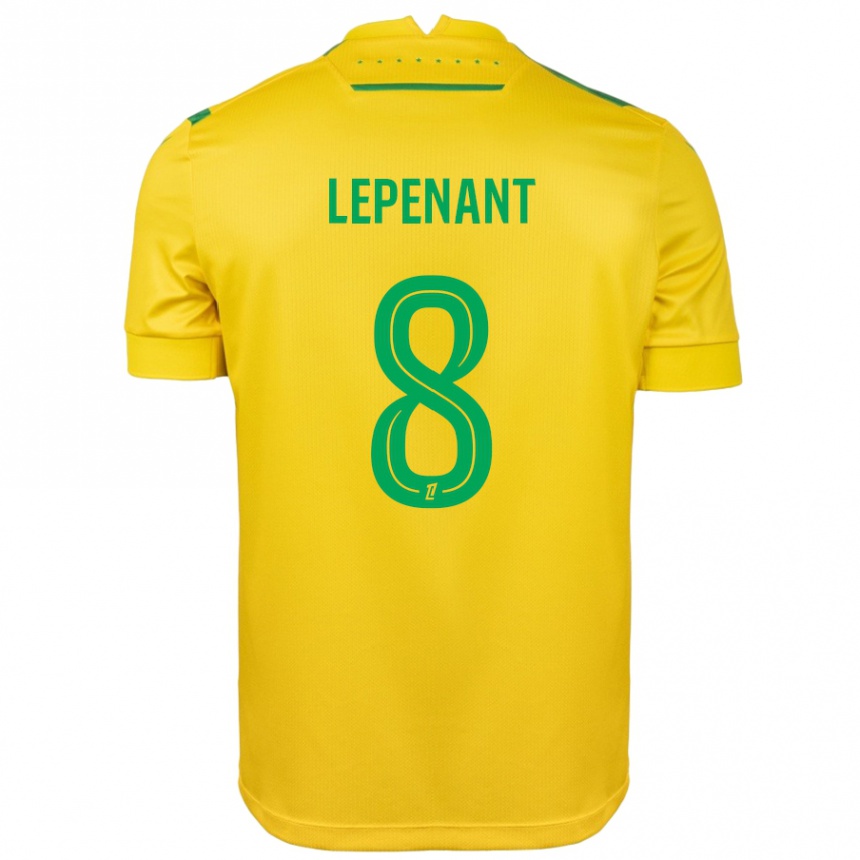 Kids Football Johann Lepenant #8 Yellow Green Home Jersey 2024/25 T-Shirt Canada