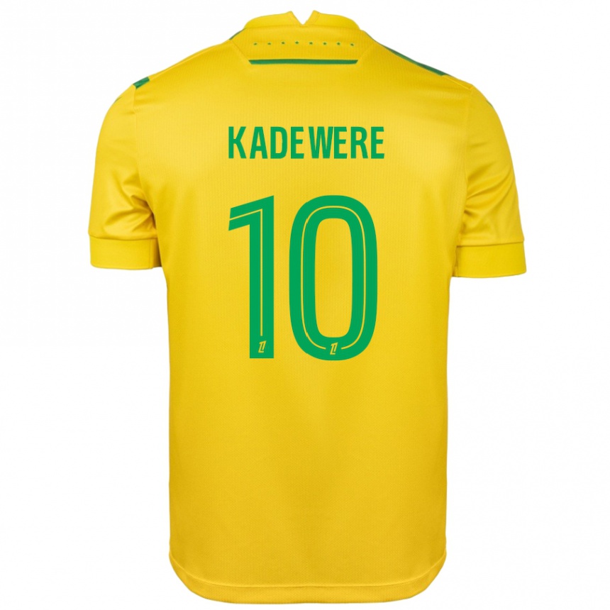 Kids Football Tino Kadewere #10 Yellow Green Home Jersey 2024/25 T-Shirt Canada