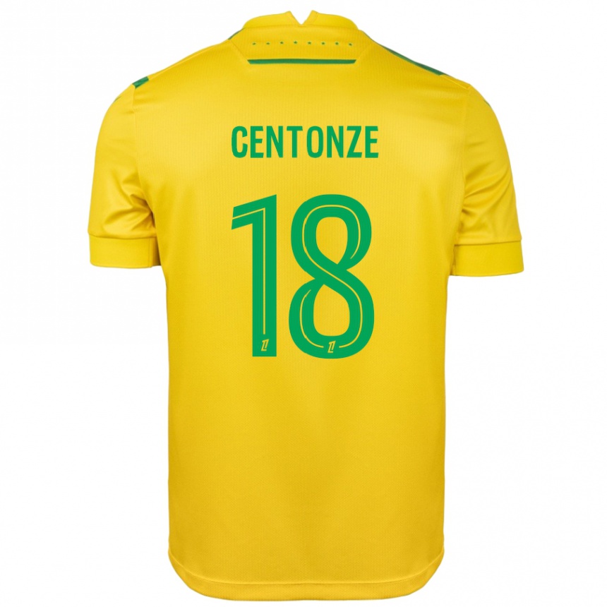 Kids Football Fabien Centonze #18 Yellow Green Home Jersey 2024/25 T-Shirt Canada