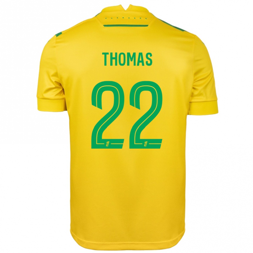 Kids Football Sorba Thomas #22 Yellow Green Home Jersey 2024/25 T-Shirt Canada