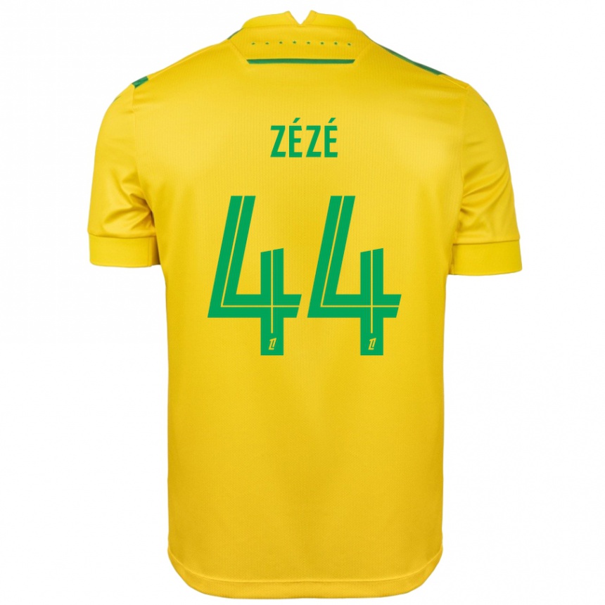 Kids Football Nathan Zézé #44 Yellow Green Home Jersey 2024/25 T-Shirt Canada