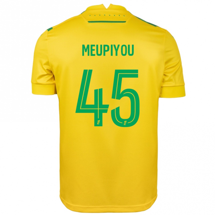 Kids Football Bastien Meupiyou #45 Yellow Green Home Jersey 2024/25 T-Shirt Canada