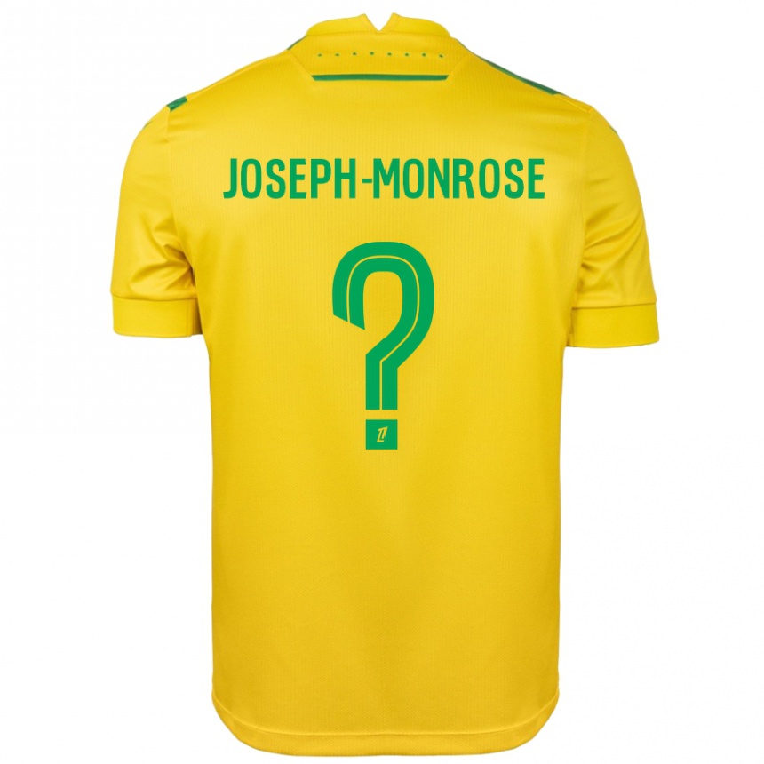 Kids Football Florian Joseph-Monrose #0 Yellow Green Home Jersey 2024/25 T-Shirt Canada