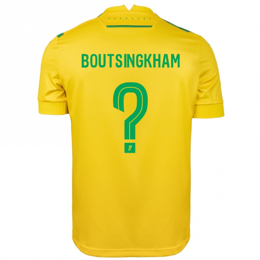 Kids Football Hugo Boutsingkham #0 Yellow Green Home Jersey 2024/25 T-Shirt Canada