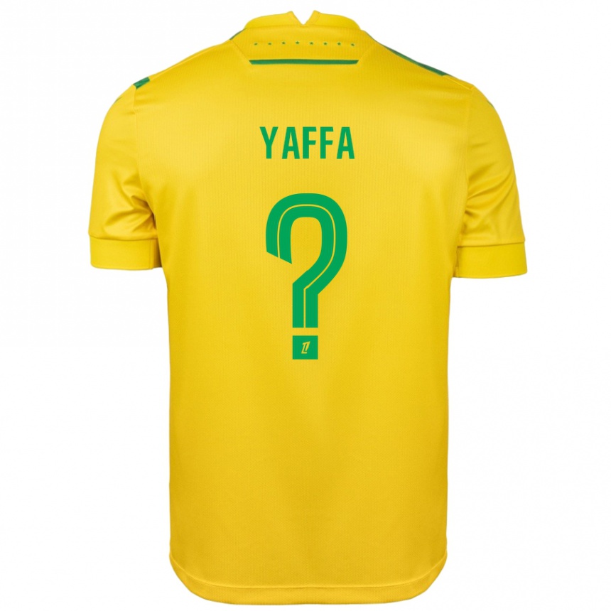 Kids Football Cheickné Yaffa #0 Yellow Green Home Jersey 2024/25 T-Shirt Canada