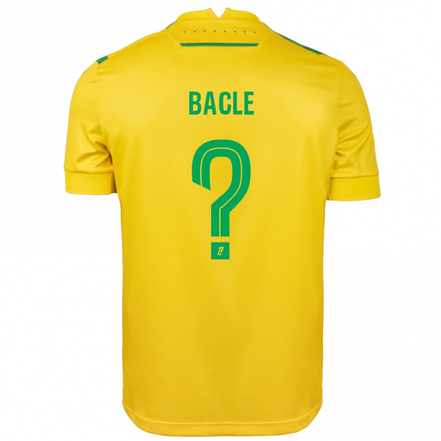 Kids Football Thomas Bacle #0 Yellow Green Home Jersey 2024/25 T-Shirt Canada