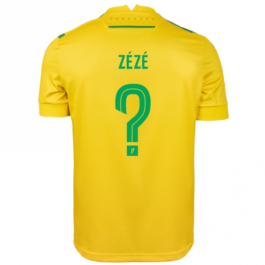 Kids Football Yanel Zézé #0 Yellow Green Home Jersey 2024/25 T-Shirt Canada