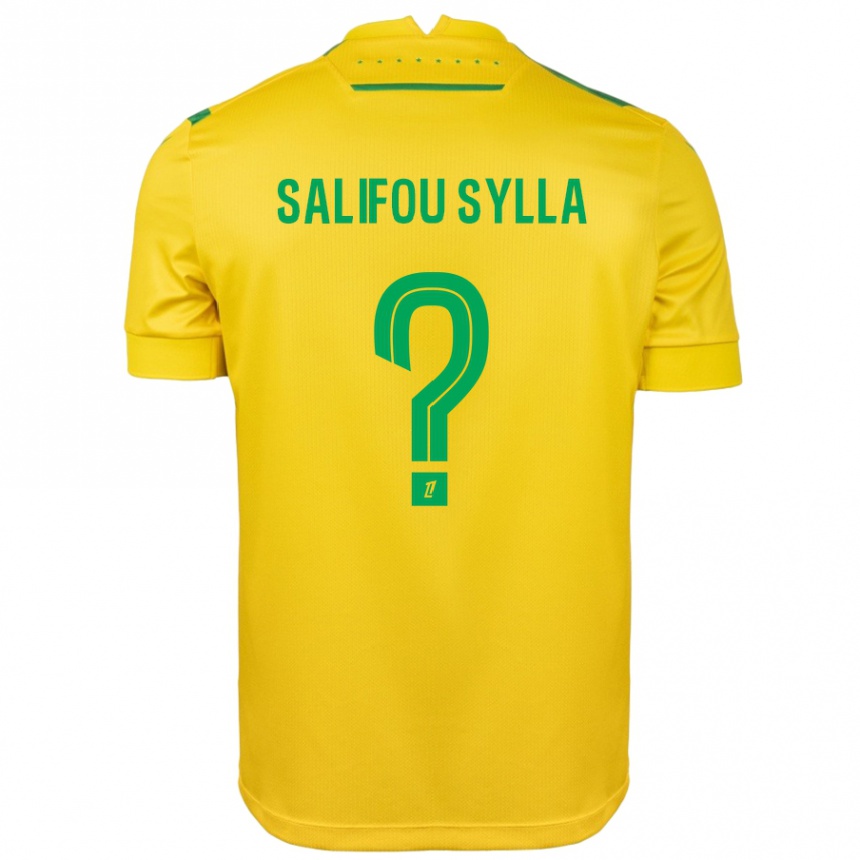 Kids Football Salifou Sylla #0 Yellow Green Home Jersey 2024/25 T-Shirt Canada