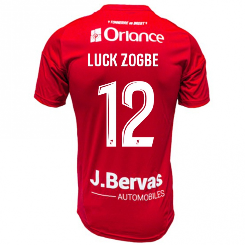 Kids Football Luck Zogbé #12 Red White Home Jersey 2024/25 T-Shirt Canada