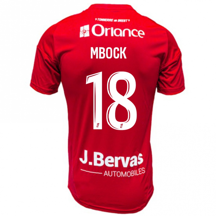 Kids Football Hianga'a Mbock #18 Red White Home Jersey 2024/25 T-Shirt Canada