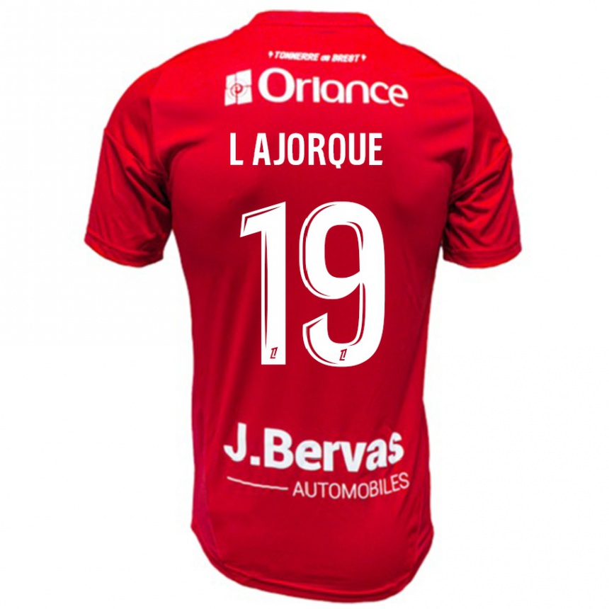 Kids Football Ludovic Ajorque #19 Red White Home Jersey 2024/25 T-Shirt Canada