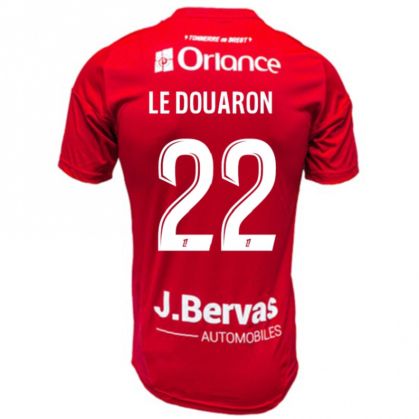 Kids Football Jérémy Le Douaron #22 Red White Home Jersey 2024/25 T-Shirt Canada