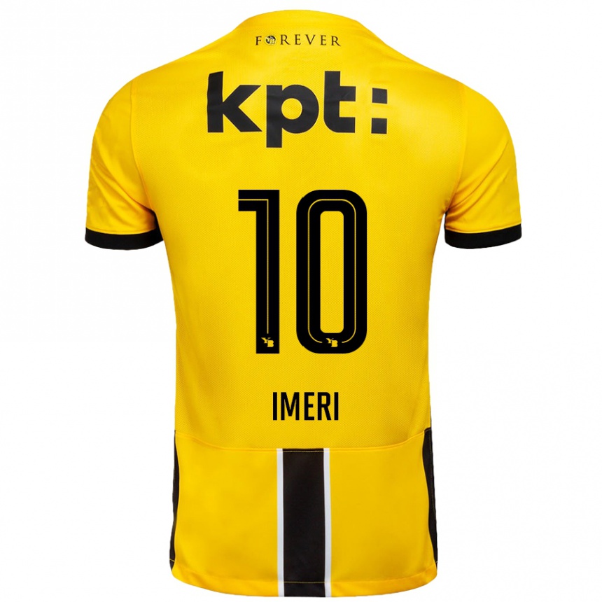 Enfant Football Maillot Kastriot Imeri #10 Jaune Noir Tenues Domicile 2024/25 Canada