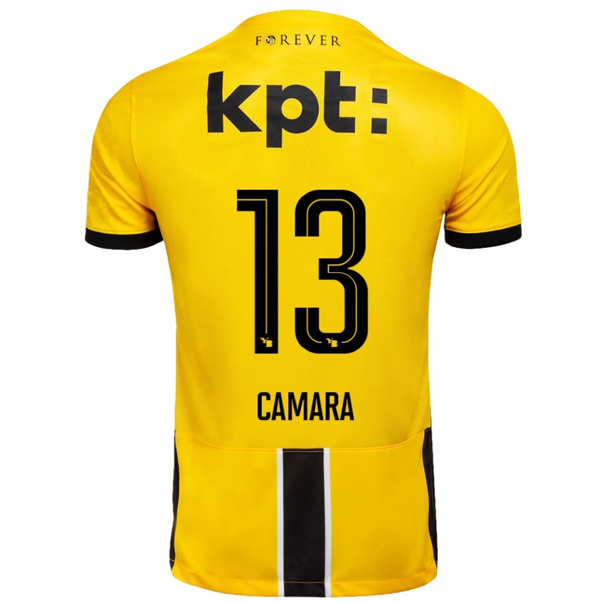 Enfant Football Maillot Mohamed Camara #13 Jaune Noir Tenues Domicile 2024/25 Canada