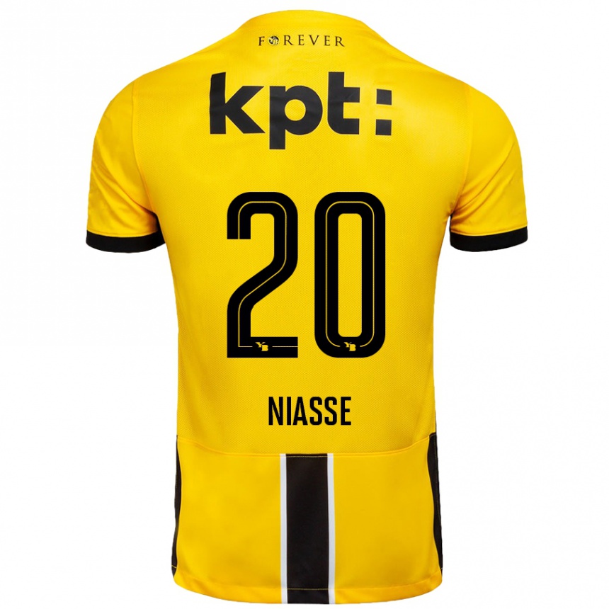 Enfant Football Maillot Cheikh Niasse #20 Jaune Noir Tenues Domicile 2024/25 Canada