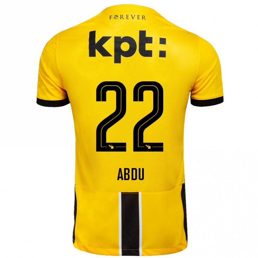 Enfant Football Maillot Abdu Conté #22 Jaune Noir Tenues Domicile 2024/25 Canada